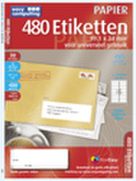 Easy Computing 4382 White 480pc(s) self-adhesive label