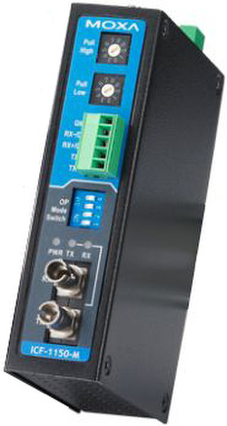 Moxa ICF-1150-M-ST RS-232 Fiber (ST) serial converter/repeater/isolator