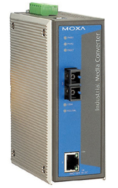 Moxa IMC-101-S-SC-80-T 100Mbit/s 1550nm Netzwerk Medienkonverter