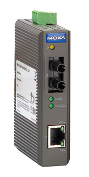 Moxa IMC-21-M-ST 100Mbit/s 1300nm Netzwerk Medienkonverter