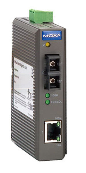 Moxa IMC-21-S-SC 100Mbit/s 1310nm Netzwerk Medienkonverter