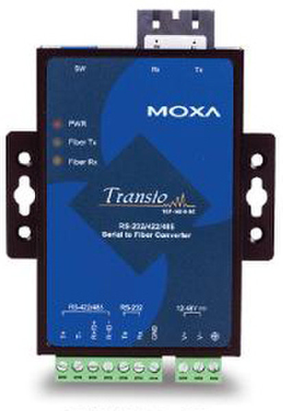 Moxa TCF-142-M-SC-T RS-232/422/485 Fiber (SC) serial converter/repeater/isolator
