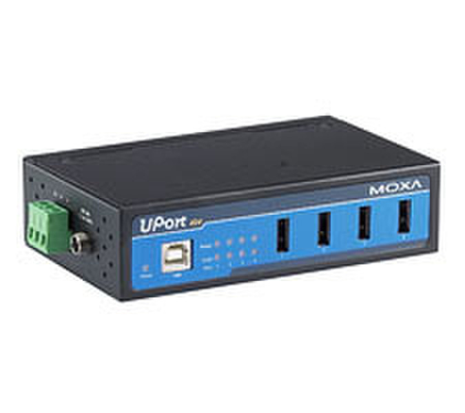 Moxa UPort 404 480Mbit/s Black,Blue interface hub