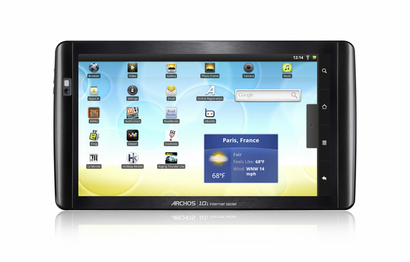 Archos 101 internet tablet Черный планшетный компьютер