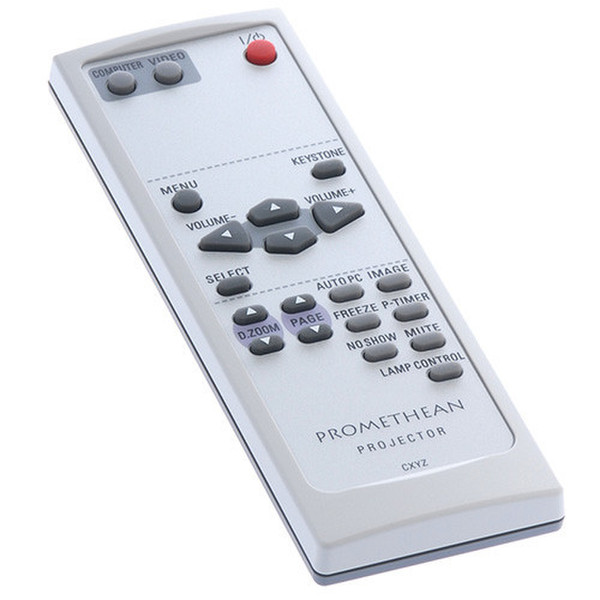 Promethean 6450969102 IR Wireless Push buttons Silver remote control