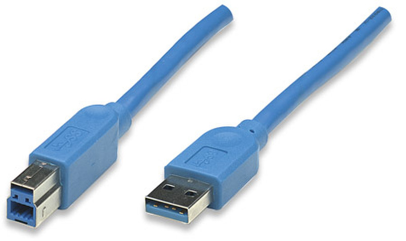 IC Intracom USB 3.0 1.8m 1.8m USB A USB B Blue USB cable