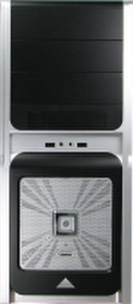 GMC Geh AOC-02 Louvre Midi-Tower Black,Silver computer case