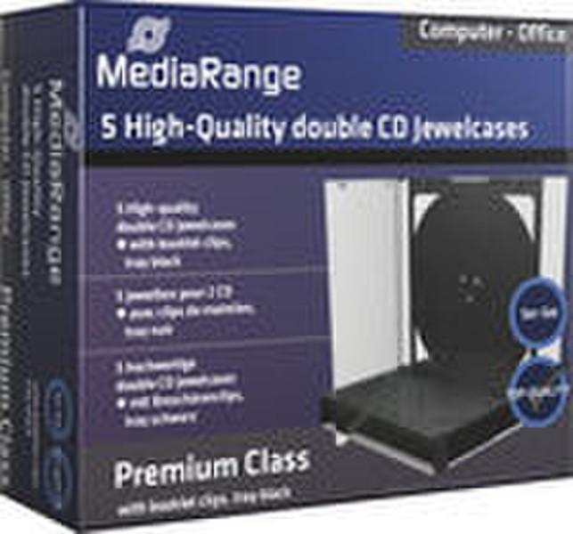 MediaRange BOX31-2 Черный, Прозрачный чехлы для оптических дисков