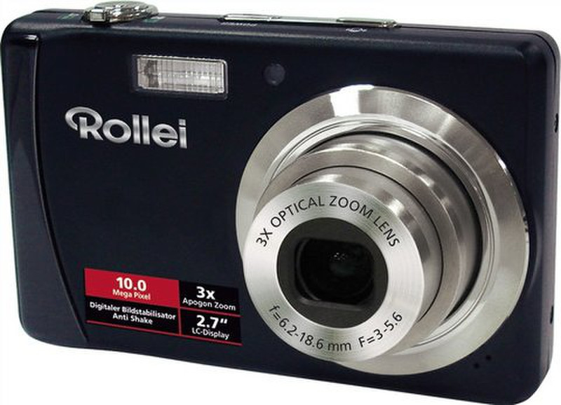 Rollei Compactline 122 Компактный фотоаппарат 10МП 3648 x 2736пикселей Черный