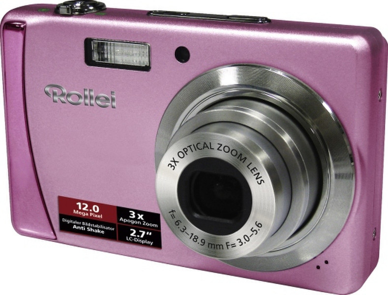 Rollei Compactline 312 Kompaktkamera 12MP 4000 x 3000Pixel Pink