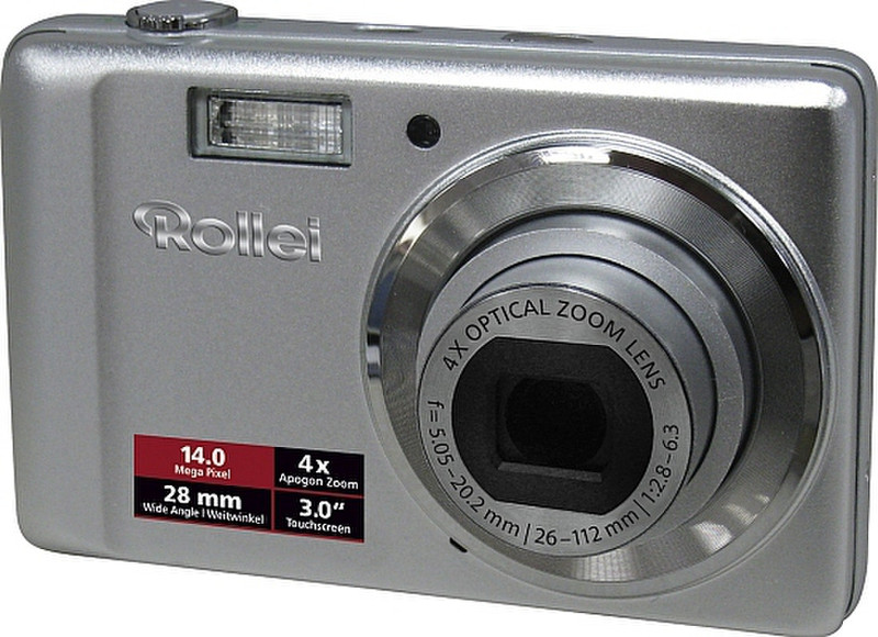 Rollei Compactline 360 TS Kompaktkamera 12MP 1/2.3Zoll CCD 4000 x 3000Pixel Silber