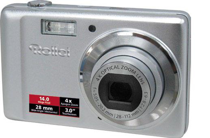 Rollei Compactline 370 TS Kompaktkamera 14MP 1/2.3Zoll CCD 4320 x 3240Pixel Silber