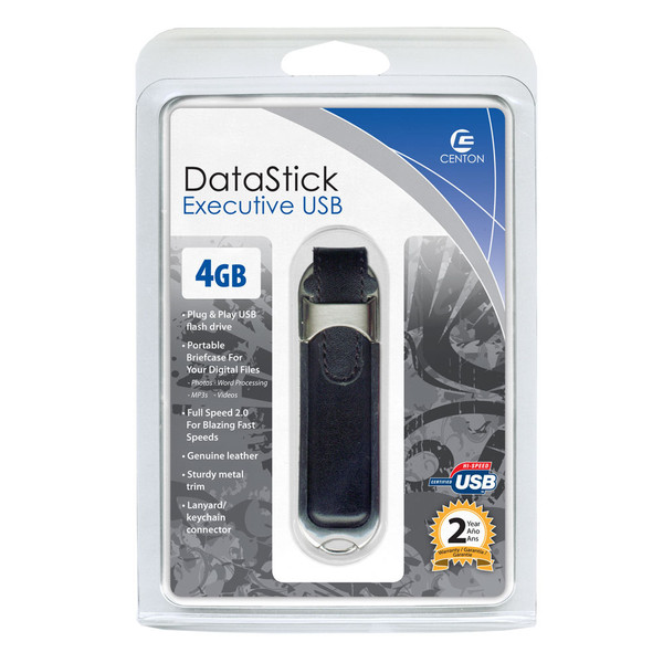 Centon 4GB DataStick Designer Executive 4ГБ USB 2.0 Тип -A Черный USB флеш накопитель