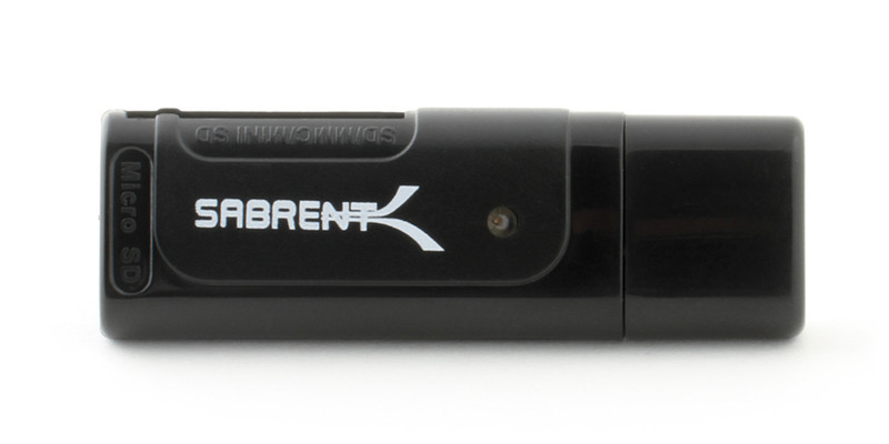Sabrent CR-TFMSD USB 2.0 Черный устройство для чтения карт флэш-памяти
