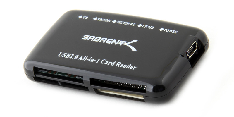 Sabrent CRW-EXT USB 2.0 Black card reader