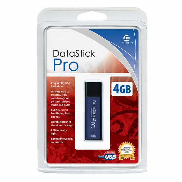 Centon 4GB DataStick Pro 4GB USB 2.0 Typ A Blau USB-Stick