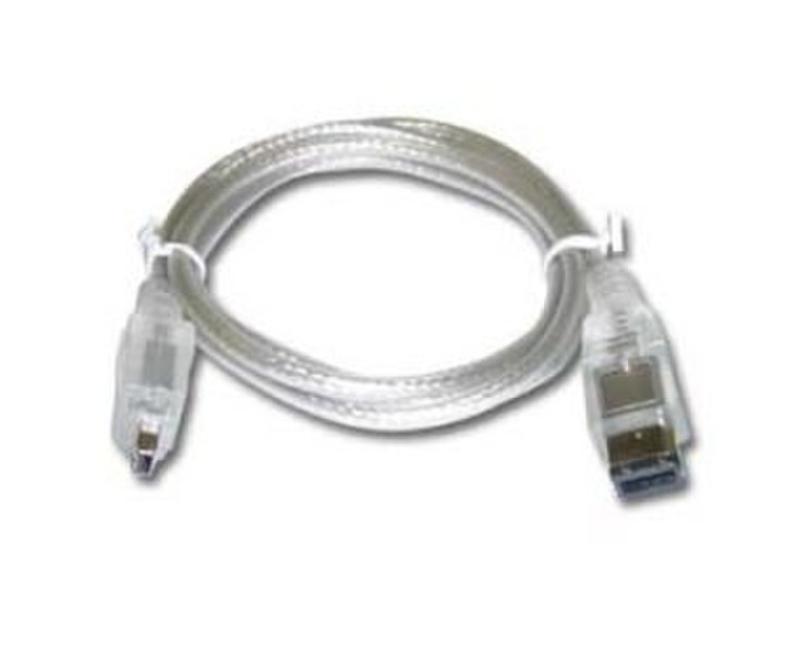 Sabrent 1.8m IEEE 1394 1.8m 4-p 6-p Transparent firewire cable