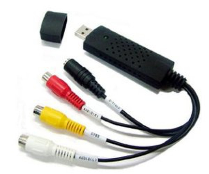 Sabrent USB 2.0 Video & Audio Adapter USB 2.0 VHS/VCR/DVD Черный кабельный разъем/переходник