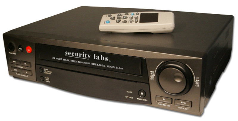 Security Labs 1280 Hour Triple-Density Time Lapse Recorder Black video cassette recorder