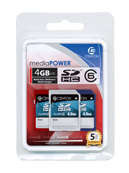 Centon 4GBSD3PK-01 12GB SDHC Klasse 6 Speicherkarte