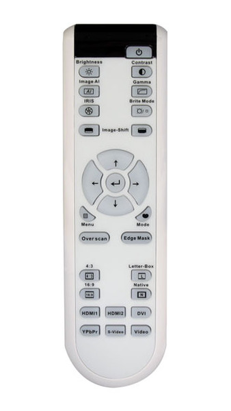Optoma BR-3037B IR Wireless press buttons White remote control