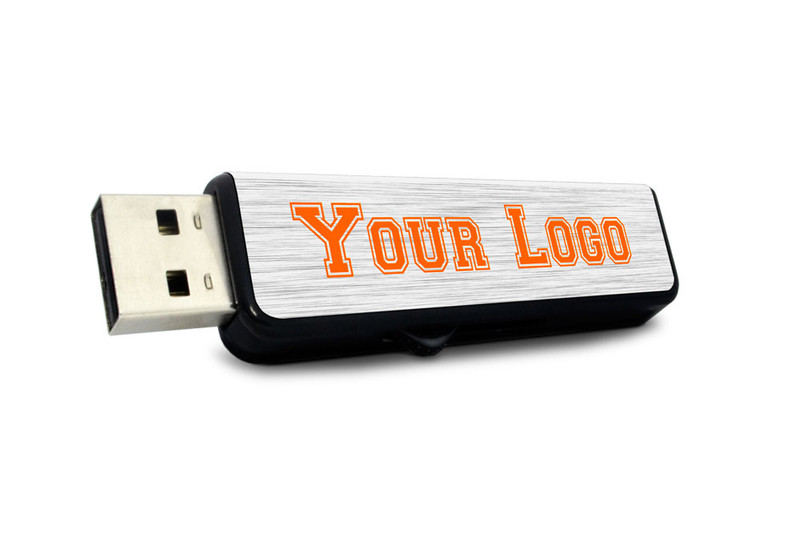 Centon DataStick Slide Custom Logo 1GB 1ГБ USB 2.0 Тип -A Cеребряный USB флеш накопитель
