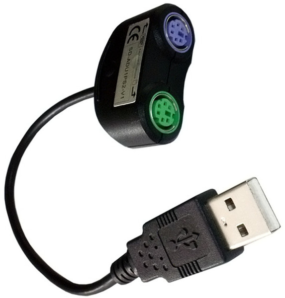 APM 510047 2x PS/2 USB Schwarz Kabelschnittstellen-/adapter