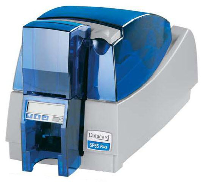DataCard SP55 Plus Simplex 300 x 300dpi Синий, Серый принтер пластиковых карт