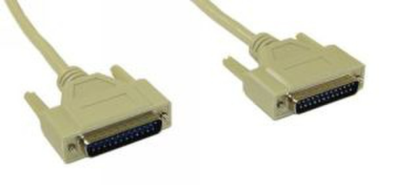 InLine 11119M 10m DB25M DB25M Beige serial cable