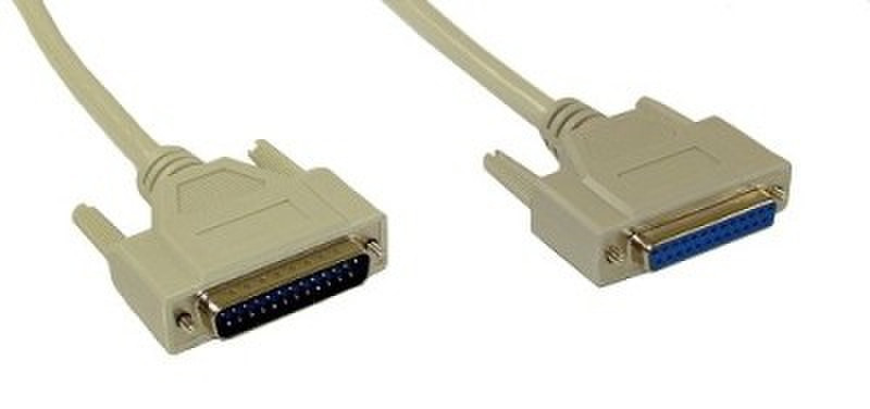 InLine 11402M 20m DB25M DB25F Beige serial cable