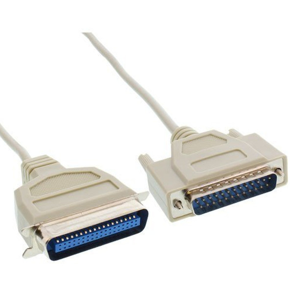 InLine 11442 2m DB25 C36 Beige serial cable