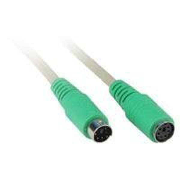 InLine 13340G 10м Зеленый кабель PS/2