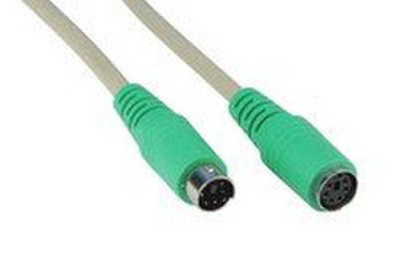 InLine 13342G 2м Зеленый кабель PS/2