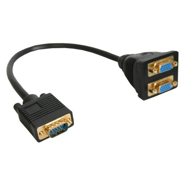 InLine 17308 VGA 2x VGA Черный кабельный разъем/переходник