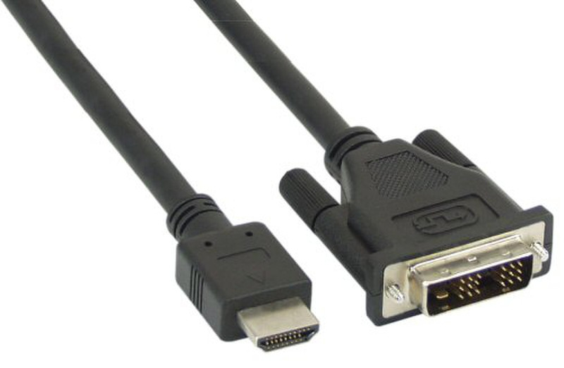 InLine 17661E 1м HDMI DVI-D Черный адаптер для видео кабеля