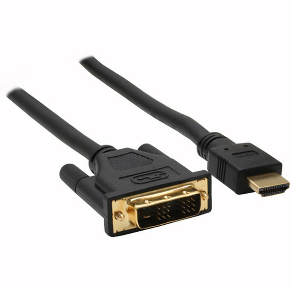 InLine 17668P 15м HDMI DVI-D Черный адаптер для видео кабеля