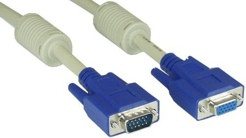 InLine 17701 1м VGA (D-Sub) VGA (D-Sub) Бежевый VGA кабель