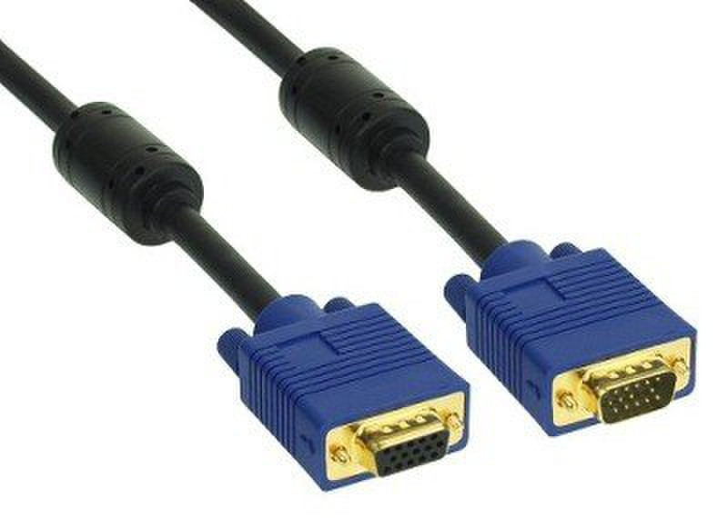 InLine 17702 1м VGA (D-Sub) VGA (D-Sub) Синий, Серый VGA кабель