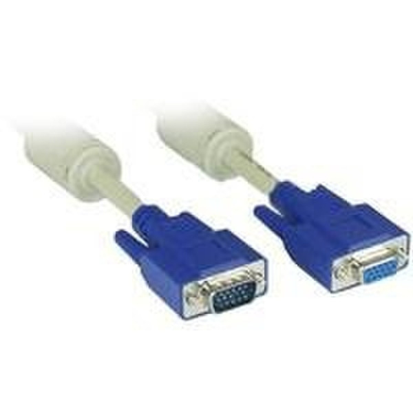 InLine 17705 0.5м VGA (D-Sub) VGA (D-Sub) Синий, Серый VGA кабель