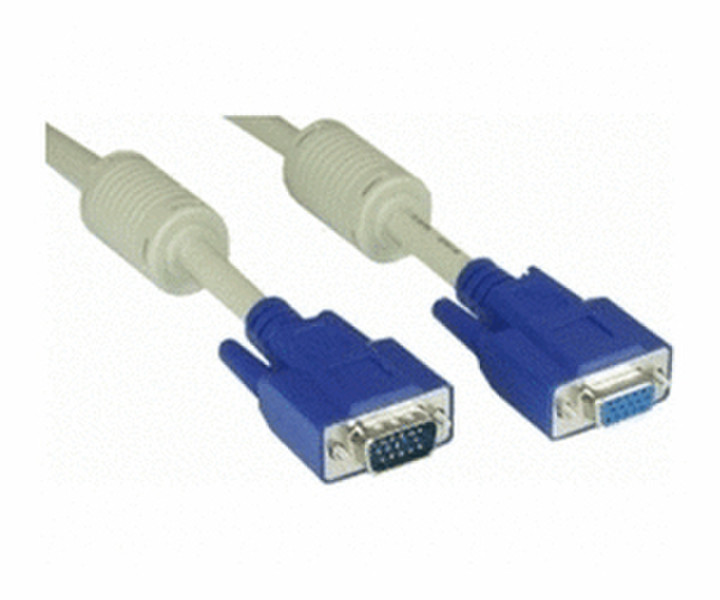 InLine 17711 15м VGA (D-Sub) VGA (D-Sub) Синий, Серый VGA кабель
