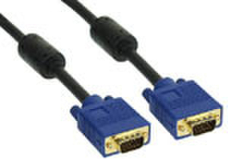 InLine 17739S 40m VGA (D-Sub) VGA (D-Sub) Schwarz, Blau VGA-Kabel
