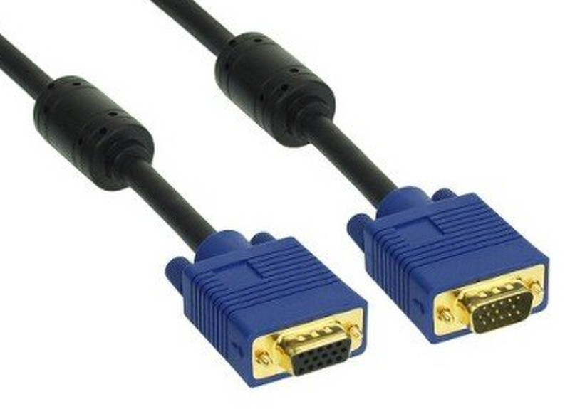 InLine 17745S 5м VGA (D-Sub) VGA (D-Sub) Черный, Синий VGA кабель