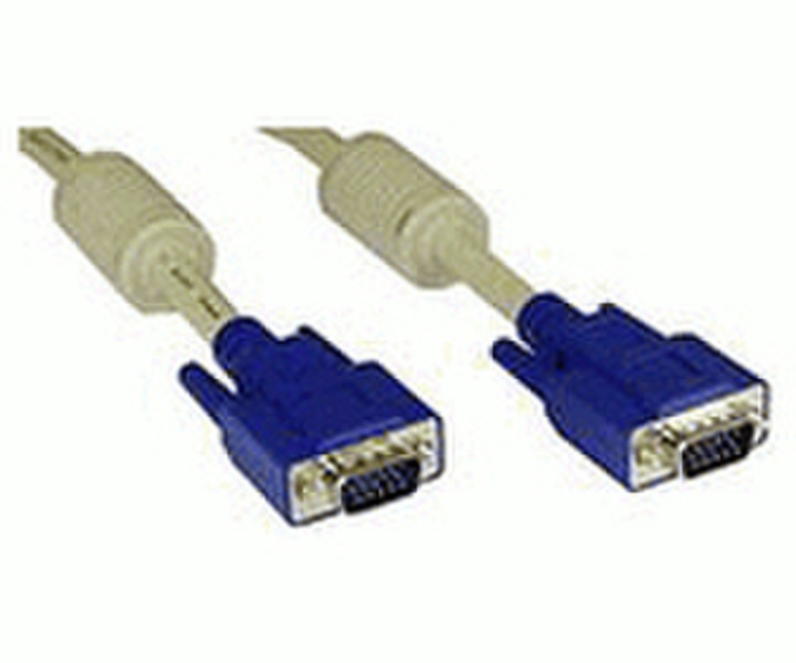 InLine 17805 0.5m VGA (D-Sub) VGA (D-Sub) Beige,Blue VGA cable
