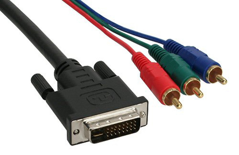 InLine 17901E 1m DVI-I RCA Schwarz Videokabel-Adapter