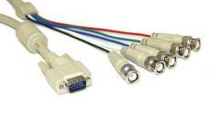 InLine 17965 3m 15pin HD Beige video cable adapter