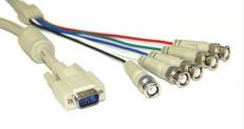 InLine 17997 20m VGA (D-Sub) 5 x BNC Beige video cable adapter