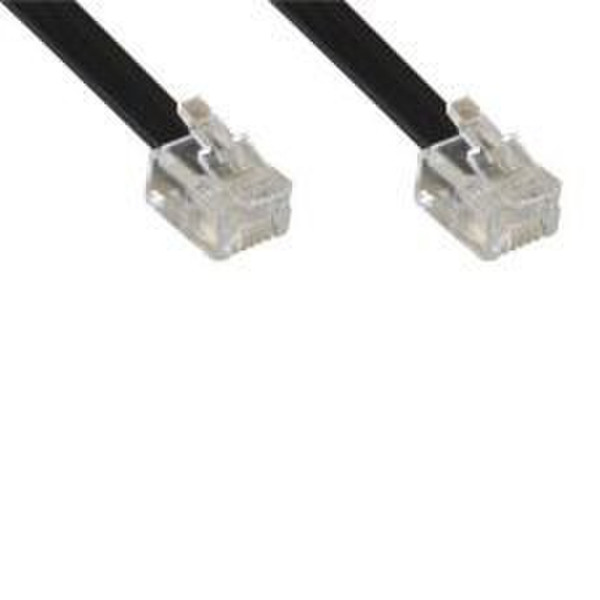 InLine RJ12 5m 5m Black telephony cable
