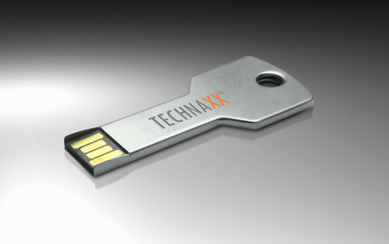 Technaxx 8GB KEY-105 8ГБ USB 2.0 Тип -A Cеребряный USB флеш накопитель