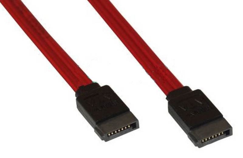 InLine 27703 0.3м SATA SATA Красный кабель SATA