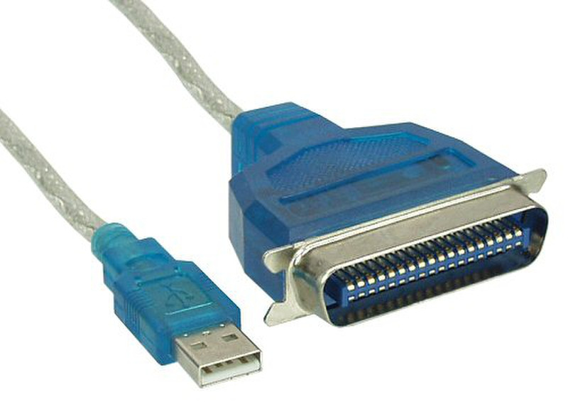 InLine 33398 USB A 36-pin Синий, Прозрачный кабельный разъем/переходник